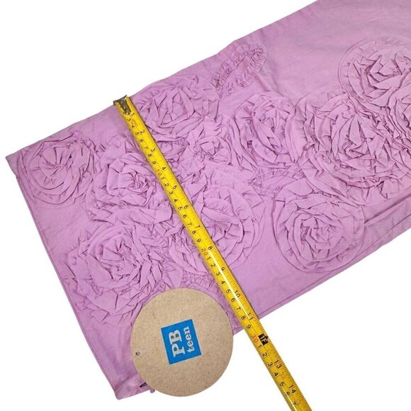 Pottery Barn PBTeen Lumbar Pillow Cover 2PCs Set Lilac Pink Roses Floral Ruffles - Picture 6 of 8